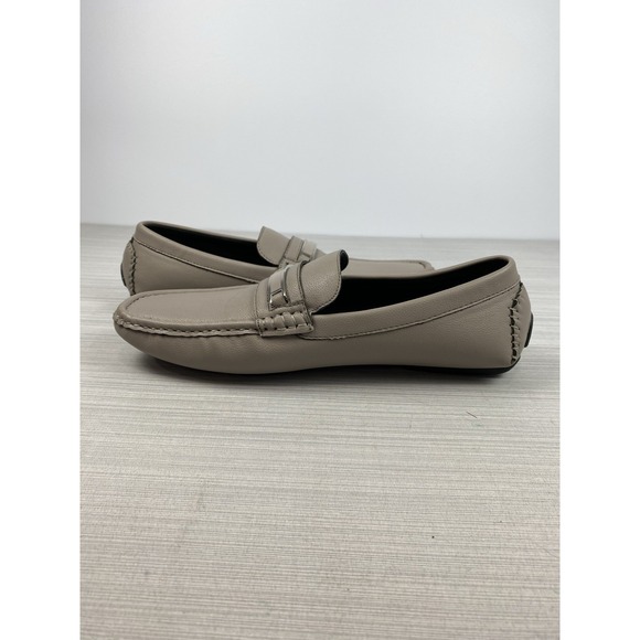 Calvin Klein Merve Gray Leather Driving Loafers With Logo -‎ Size 9 - Picture 7 of 10